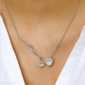 0.73 carat diamond design necklace in white gold