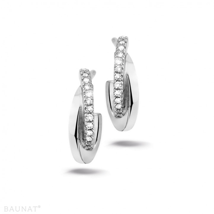 0.20 carat diamond design earrings in white gold