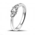 0.45 carat trilogy ring in white gold with round diamonds