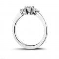 0.45 carat trilogy ring in white gold with round diamonds