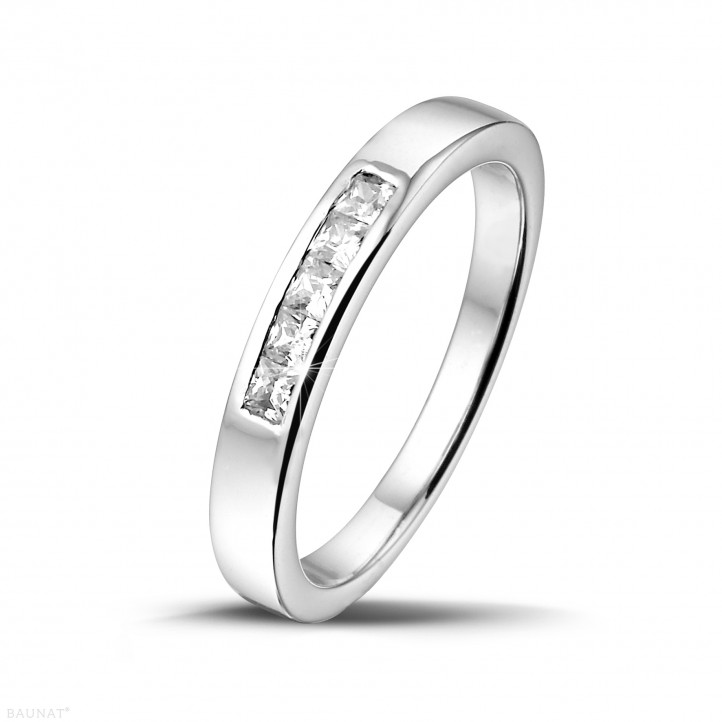 0.30 carat white golden eternity ring with princess diamonds