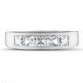 1.35 carat white golden eternity ring with princess diamonds