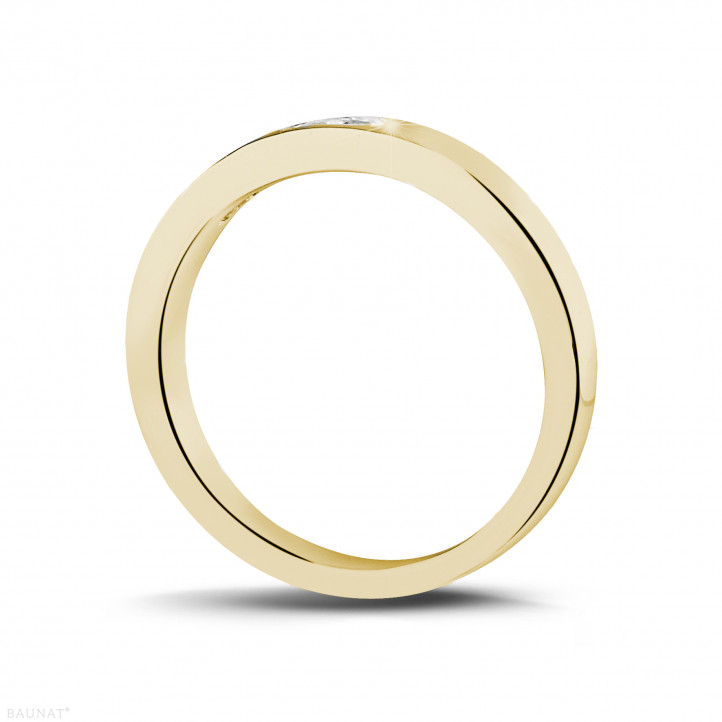 0.30 carat yellow golden eternity ring with princess diamonds