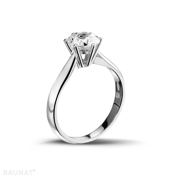 1.25 carat solitaire diamond ring in platinum