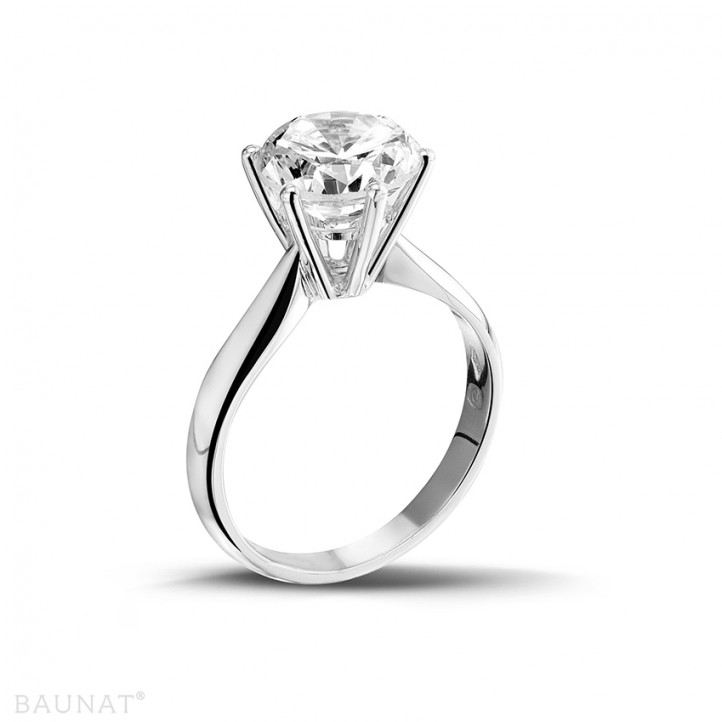 3.00 carat solitaire diamond ring in platinum