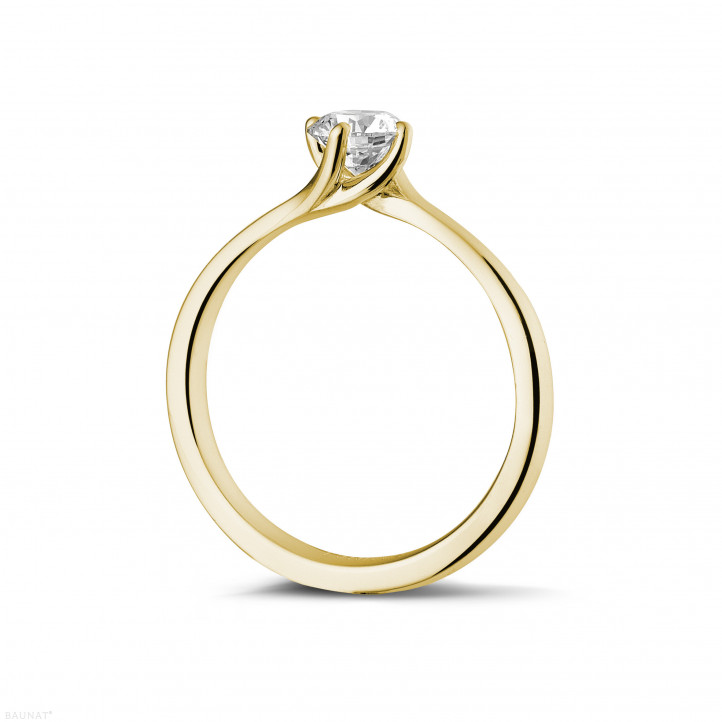 0.50 carat solitaire diamond ring in yellow gold