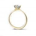 0.70 carat solitaire diamond ring in yellow gold