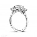 2.00 carat trilogy ring in platinum with princess diamonds