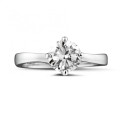 1.25 carat solitaire diamond ring in platinum