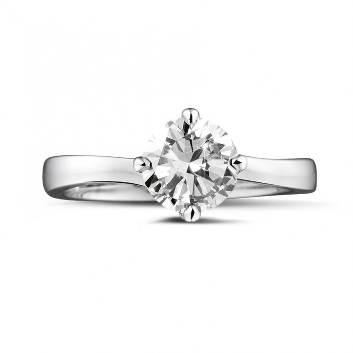 1.25 carat solitaire diamond ring in platinum