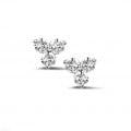 0.60 carat diamond trilogy earrings in platinum