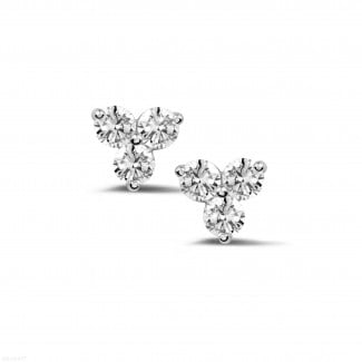 0.60 carat diamond trilogy earrings in platinum