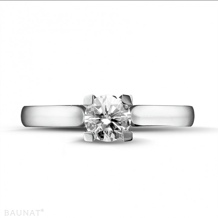 0.50 carat solitaire diamond ring in platinum