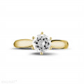 0.90 carat solitaire diamond ring in yellow gold