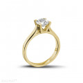0.90 carat solitaire diamond ring in yellow gold