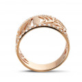 0.17 quilates anillo diamante diseño en oro rojo