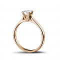0.30 quilates anillo solitario diamante en oro rojo