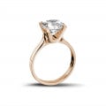 2.00 quilates anillo solitario diamante en oro rojo