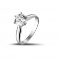 1.50 quilates anillo solitario diamante de oro blanco