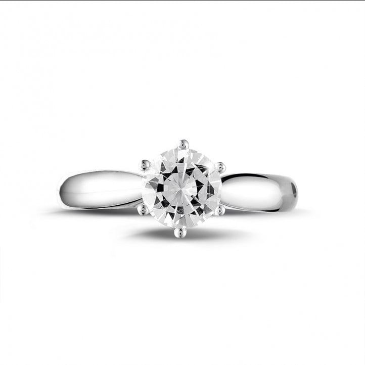 1.00 quilates anillo solitario diamante en platino
