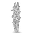0.55 quilates pulsera esclava diseño de flores con diamantes en oro blanco