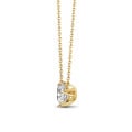 2.50 quilates colgante solitario en oro amarillo con diamante redondo