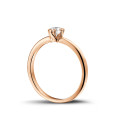 0.25 quilates anillo solitario diamante diseño en oro rojo con ocho garras