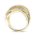 1.90 quilates anillo en oro amarillo con diamantes redondos y de talla princesa