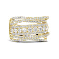 1.60 quilates anillo en oro amarillo con diamantes redondos