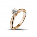 0.30 quilates anillo solitario diamante en oro rosa