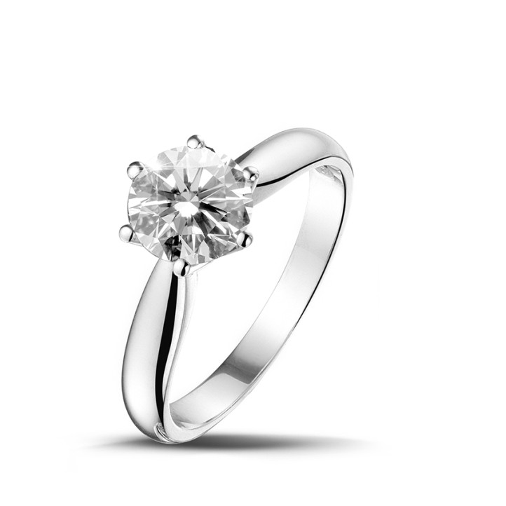 1.20 quilates anillo solitario diamante en platino