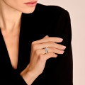 1.00 quilates anillo solitario diamante con 6 uñas en oro blanco