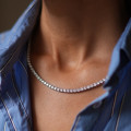 14.60 quilates gargantilla rivièra de diamantes en oro blanco