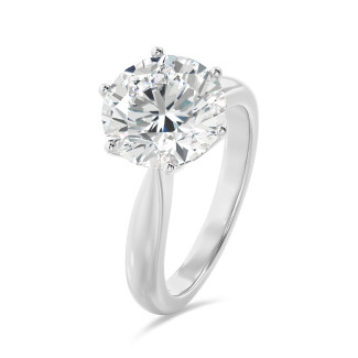 Anillo a medida de solitario con diamante corte brillante