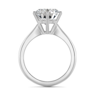 Joyas a medida - Anillo a medida de solitario con diamante corte brillante