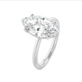 Anillo solitario a medida con diamante talla marquesa