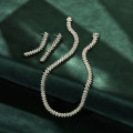 19.50 quilates gargantilla de diamantes en oro amarillo con diseño de espina de pescado