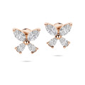 Pendientes Mariposa con Alas de Diamante talla Marquesa y Pera