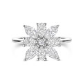 Anillo Flor con Pétalos de Diamante talla marquesa