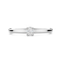 0.15 quilates anillo solitario con diamante talla oval en oro blanco