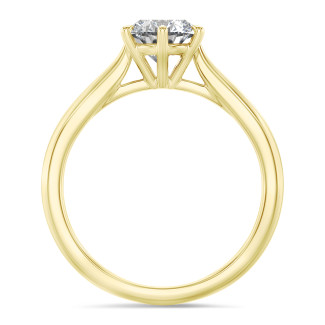 Compromiso - 1.50 quilates anillo solitario diamante en oro amarillo