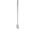 Colgante solitario de 0,15 quilates con diamante talla cushion en oro blanco