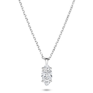 Search all - 1.00 quilates colgante solitario diamante talla marquesa en oro blanco