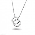 0.20 quilates gargantilla infinito diamante diseño en platino