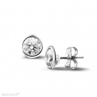1.00 quilates pendientes diamantes satélite en platino