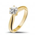 0.70 quilates anillo solitario diamante en oro amarillo