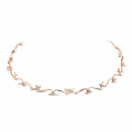 3.65 quilates gargantilla diamante en oro rosa