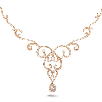 Collar oro - 3.65 quilates gargantilla diamante en oro rosa