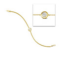 0.70 quilates pulsera diamante satélite en oro amarillo