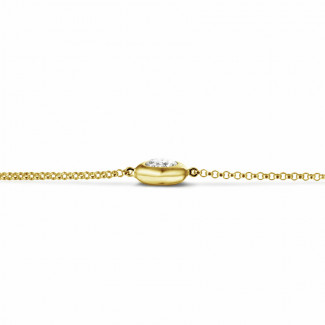 Pulseras - 0.70 quilates pulsera diamante satélite en oro amarillo